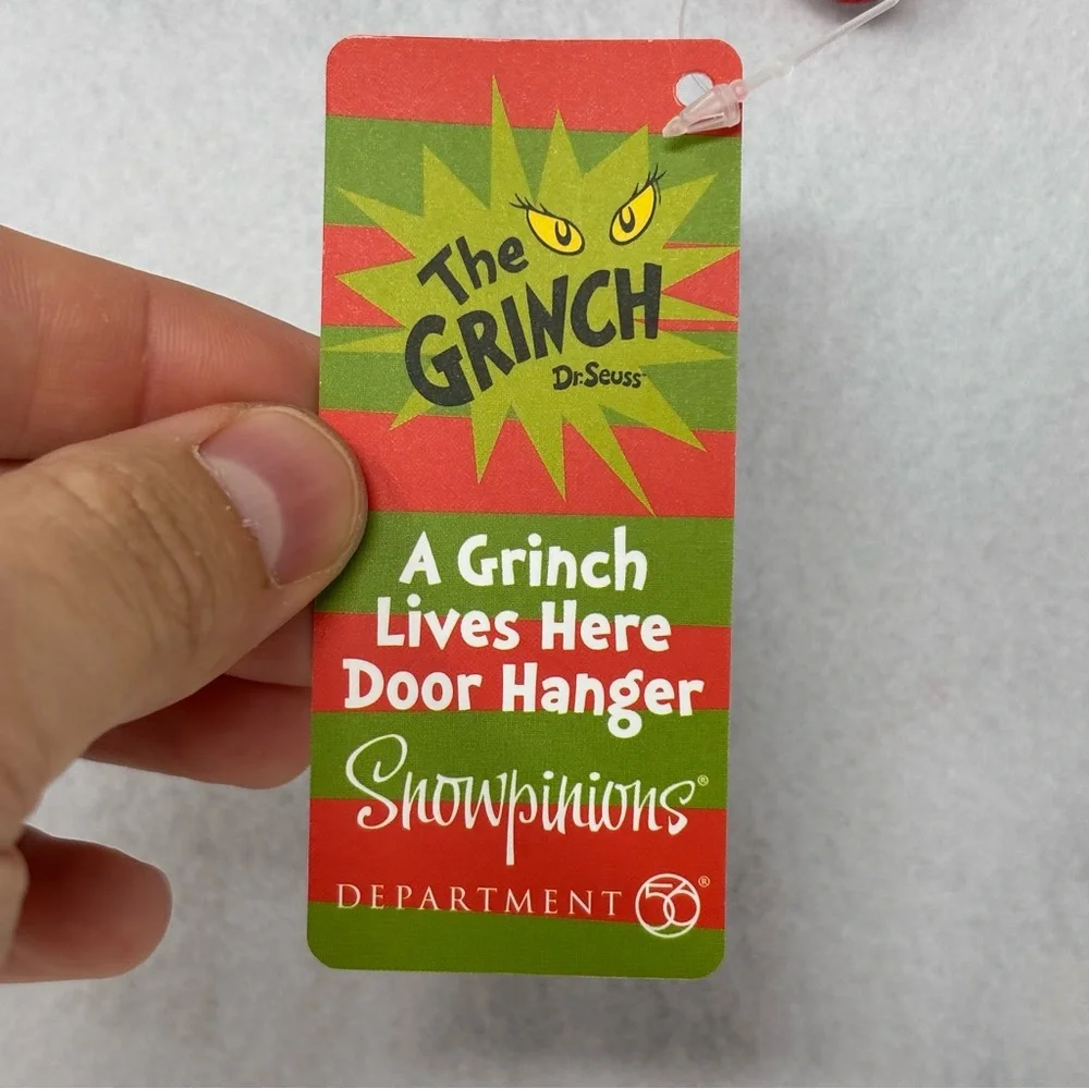 Department 56 Dr. Seuss The Grinch Door Hanger Snowpinions NWT Christmas Holiday - Picture 3 of 4